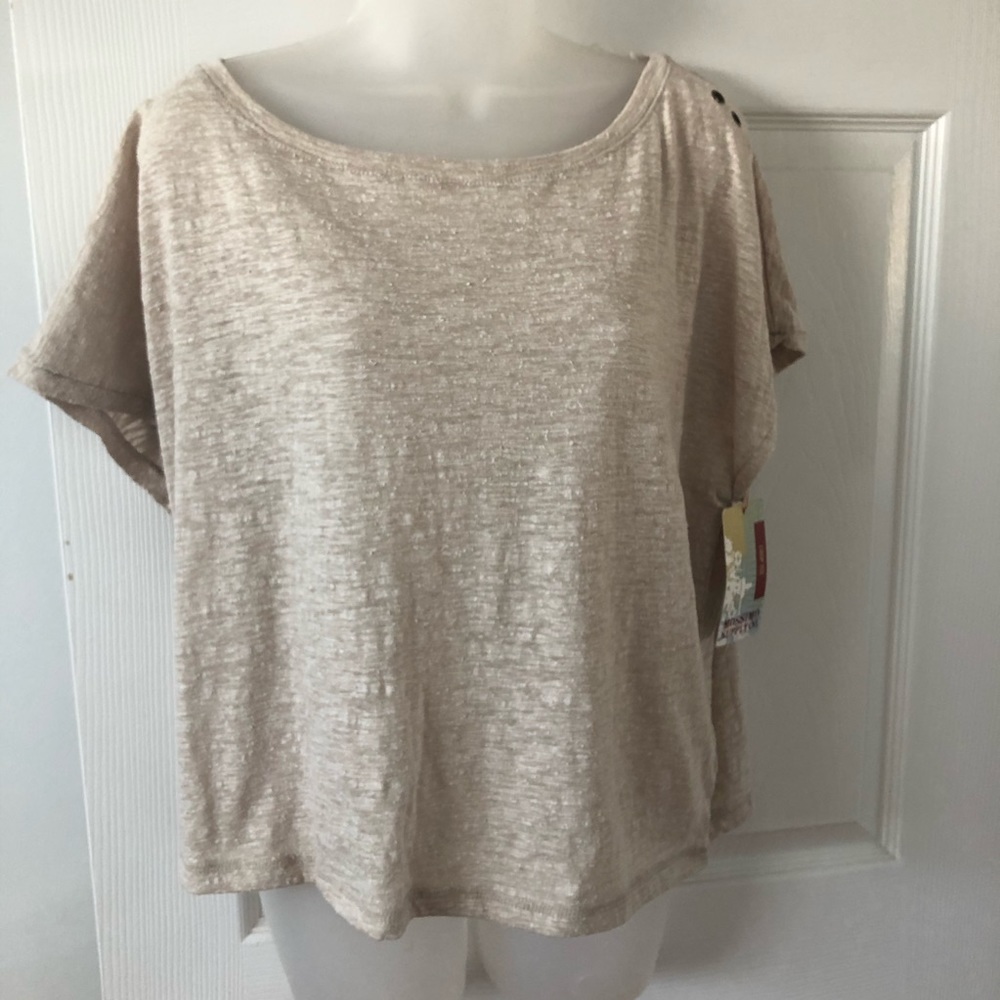 NWT Heathered Oatmeal Mossimo Tee